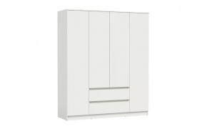 Шкаф для одежды 82.01 Берген (4-х дв.) (ЛДСП Белый) в Югорске - yugorsk.mebel-tymen.ru | фото