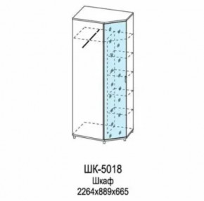 Шкаф для одежды и белья ШК-5018 Грейс в Югорске - yugorsk.mebel-tymen.ru | фото