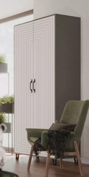 Шкаф Квадро М-3 двухдверный, серый графит/софт вайт в Югорске - yugorsk.mebel-tymen.ru | фото