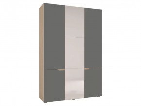 Шкаф трехстворчатый Анталия Сонома-Графит софт в Югорске - yugorsk.mebel-tymen.ru | фото