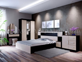 Спальный гарнитур Басямиф, дуб беленый/венге в Югорске - yugorsk.mebel-tymen.ru | фото