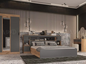 Спальный гарнитур Басямиф, графит/дуб крафт в Югорске - yugorsk.mebel-tymen.ru | фото