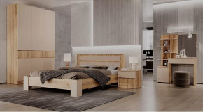 Спальный гарнитур Ленора Дуб вотан/Кашемир в Югорске - yugorsk.mebel-tymen.ru | фото