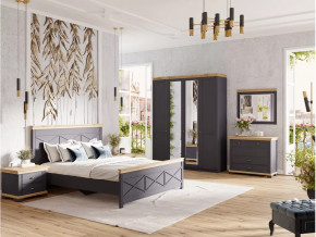 Спальный гарнитур Лиана-1 Дуб Крафт Золотой/Графит в Югорске - yugorsk.mebel-tymen.ru | фото