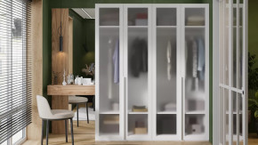 Спальный гарнитур «Порто» №4 Яблоня Беллуно, Белый в Югорске - yugorsk.mebel-tymen.ru | фото