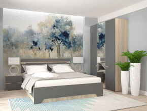 Спальный гарнитур с 3-х створчатым шкафом Анталия Сонома-Графит софт в Югорске - yugorsk.mebel-tymen.ru | фото