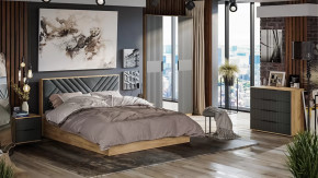 Спальня «Хилтон» Дуб Крафт золотой, Графит матовый в Югорске - yugorsk.mebel-tymen.ru | фото