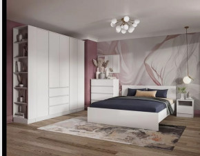 Спальня Мэнкс, набор №1 Белый/графит серый в Югорске - yugorsk.mebel-tymen.ru | фото