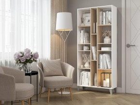 Стеллаж Asti Сонома-Белый в Югорске - yugorsk.mebel-tymen.ru | фото