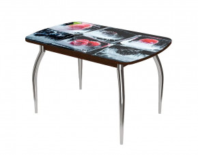 Стол Бостон-2 ф/п Лёд, 1100*700 мм, венге/хром триумф в Югорске - yugorsk.mebel-tymen.ru | фото