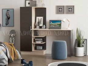 Стол компьютерный №1 Дуб беленый-венге в Югорске - yugorsk.mebel-tymen.ru | фото