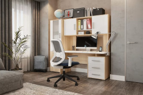 Стол компьютерный Лайт К3 дуб сонома/белый в Югорске - yugorsk.mebel-tymen.ru | фото