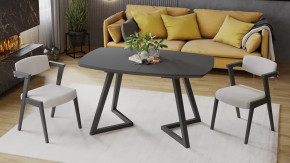 Стол обеденный «TESCA 2» Графит, Стекло графит матовое в Югорске - yugorsk.mebel-tymen.ru | фото