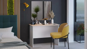 Стол  с зеркалом тип 14 (1000) Дуб Сонома, Белый Ясень в Югорске - yugorsk.mebel-tymen.ru | фото