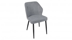 Стул «Крис» Черный муар, Микровелюр BRENDY Grey в Югорске - yugorsk.mebel-tymen.ru | фото
