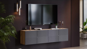 Тумба ТВ Танго Дуб крафт золотой/Холст вулкан в Югорске - yugorsk.mebel-tymen.ru | фото