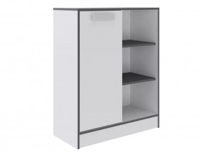 ТЭББИ Стеллаж малый (ш800*г360*в1000мм), Белый-Графит серый/Белый в Югорске - yugorsk.mebel-tymen.ru | фото